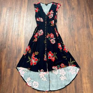 Shyanne - Black Floral Summer Dress